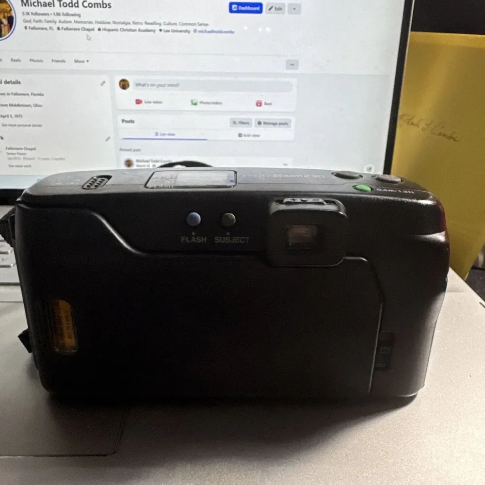 OLYMPUS Camera Black Infinity Zoom 230 -38 -90 mm zoom lens 35 mm film camera